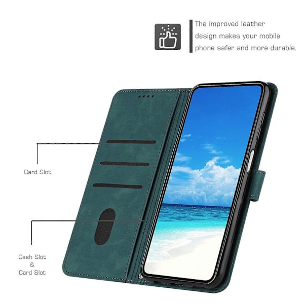 Til Oppo A60 4G Etui Hjertepræget PU Læder Wallet Telefon Cover med Rem Multicolor Style E
