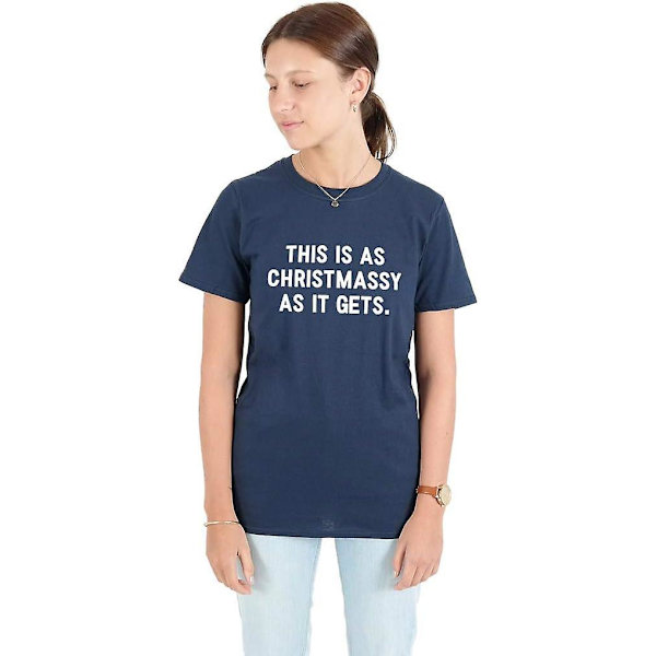 Dette er så julete som det kan bli Topp Jule T-skjorte Navy Blue XXL
