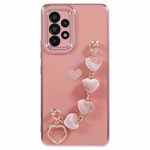 TPU-skal med hjärtkedja och elektroplätering för Samsung Galaxy A52 4G/5G/A52s 5G Multicolor Style D