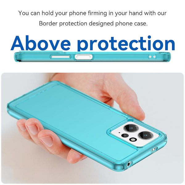 Anti-dropp phone case för Xiaomi Redmi Note 12 4g mjukt Tpu cover Transparent Blue