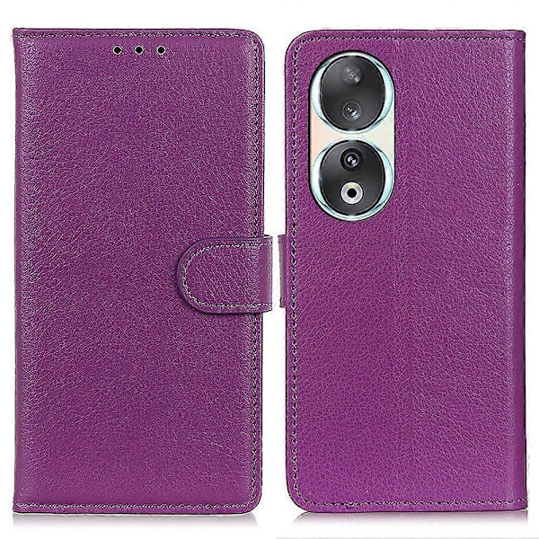Plånboksfodral för Honor 90, Litchi Textur PU Läder Ställ Skyddande Telefonskal Multicolor Style F