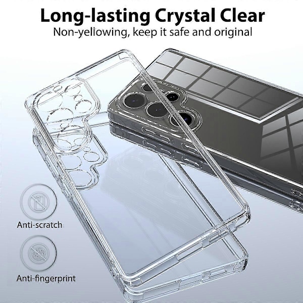 För Samsung Galaxy S25 Ultra Transparent Mobilskal TPU+Akryl Stötsäkert Baksidesskydd