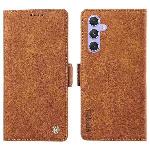 YIKATU YK-005 Mobilskal för Samsung Galaxy A54 5G PU Läder Skin-touch Plånboksställ Skydd Multicolor Style C