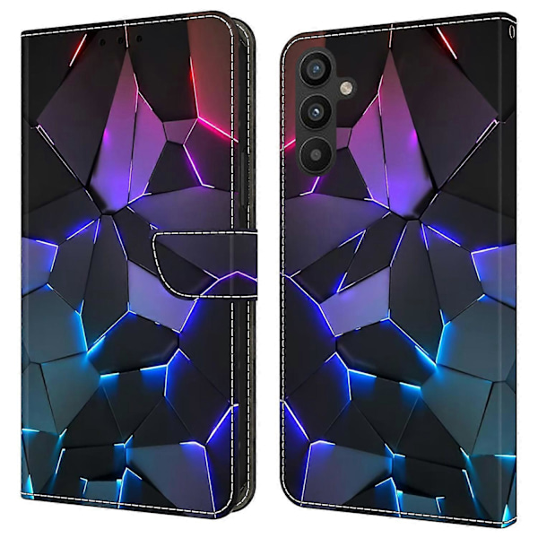Skal för Samsung Galaxy A34 5G Mönstertryckt Skyddande Fodral TPU+PU Läder Flip Telefonfodral Multicolor Style G