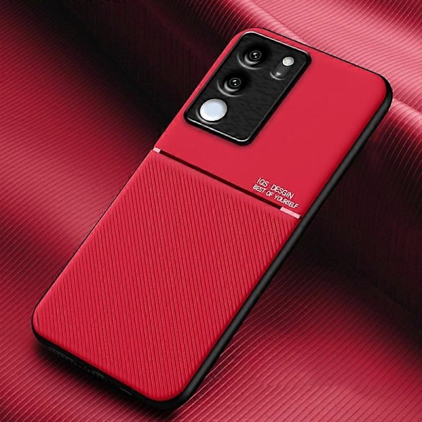 Linjer Präglat Läder+TPU Skal för vivo S17 5G/S17 Pro 5G, Magnetisk Hållare Metallplatta Telefonskal Multicolor Style D