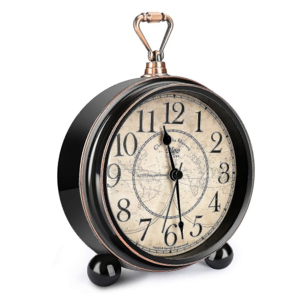 Retro Väckarklocka För Vardagsrum Bord Skrivbord Sovrum Vintage Classic Non Ticking