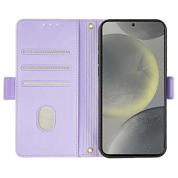 Læder Wallet Case med RFID-blokering og stativfunktion samt håndrem til Samsung Galaxy S25 Multicolor Style A