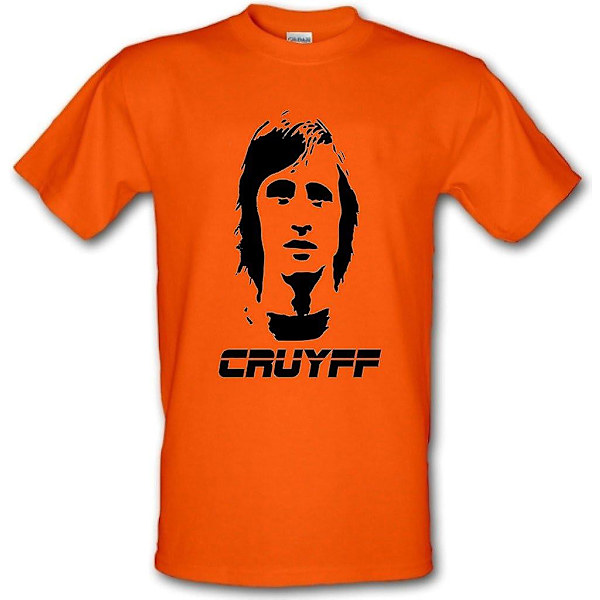 Johan Cruyff Dutch Master Football Legend Retro Gildan Heavy Cotton T-shirt Small - Xxl Orange XXL