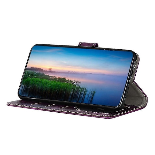 Samsung Galaxy A15 4G -puhelinlompakkokotelo, jalustalla, iskunkestävä, retrokuvioitu PU-nahkainen suojakotelo Multicolor Style D