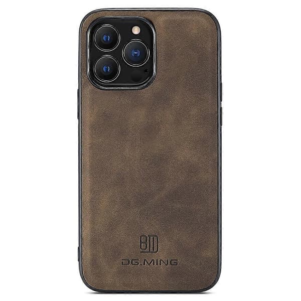 For iPhone 14 Pro Deksel Baksidebeskyttelse PC+TPU+PU Lærbelagt Deksel Multicolor Style B