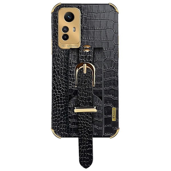 Xiaomi Redmi Note 12S 4G Sähköpinnoitettu Puhelinkuori Rannekoru Jalusta Nahkapäällysteinen TPU-kotelo Multicolor Style B