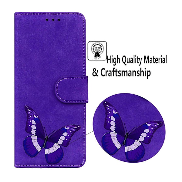 Stativfodral i PU-läder med fjärilstryck för Realme 13+ 5G Multicolor Style F