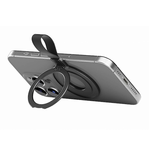 Magnetiskt Ställ Kompatibelt med MagSafe Metall Telefon Grepp Ringhållare med Fingerrem Multicolor Style C
