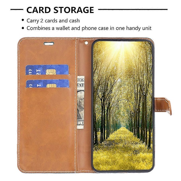Til Samsung Galaxy A15 4G Etui Jeansstof Splejsning PU Læder Telefon Cover Multicolor Style I