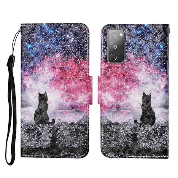Plånboksdesign Telefonfodral PU Läder Ställ med Rem för Samsung Galaxy S20 FE/S20 Fan