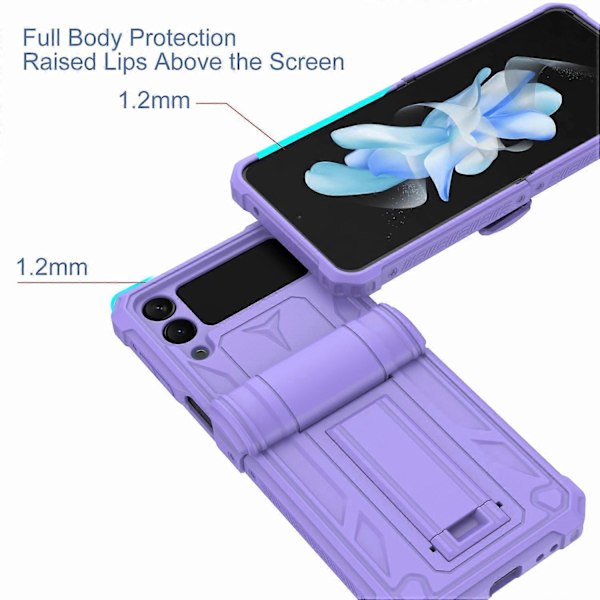 GW30 PC Puhelinkotelo Samsung Galaxy Z Flip4 5G:lle, iskunkestävä suojakotelo jalustalla Multicolor Style F