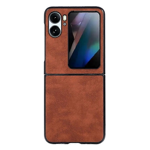 Til Oppo Find N2 Flip 5G Smartphone Etui PU Læderbelagt PC Anti-ridse Telefon Cover Multicolor Style D