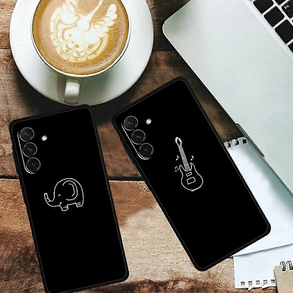 Linjekonstskal för Samsung Galaxy A26 5G, reptåligt mjukt TPU-telefonskal Multicolor Style C