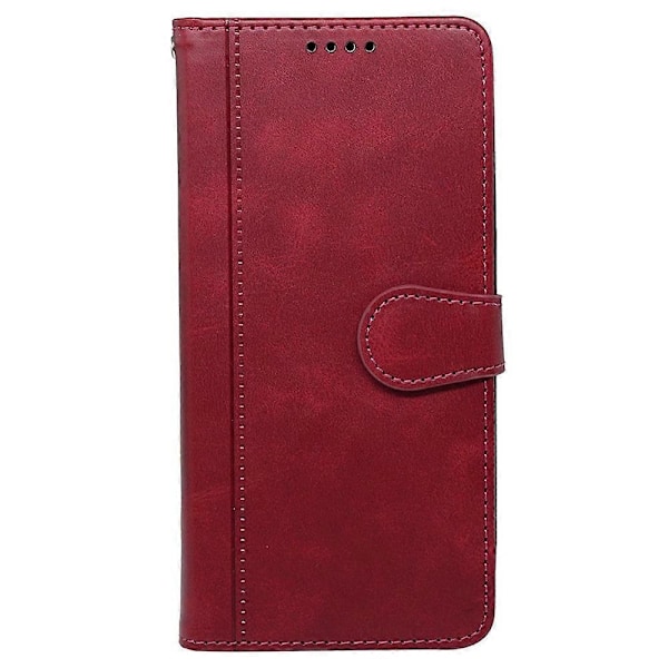 Kalveskinds tekstur læder etui med stativ i bogstil til iPhone 16 Pro Max Multicolor Style B