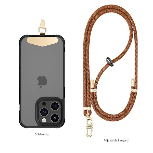 LEEU DESIGN 120cm Smartphone Skulderstropp med Metallfeste, Justerbar Mobiltelefon Lanyard Multicolor Style E