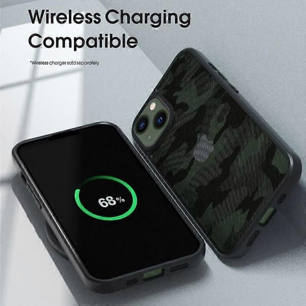 IBMRS Deksel til iPhone 13 TPU+PC Sklisikkert Telefon Bakdeksel Multicolor Camouflage