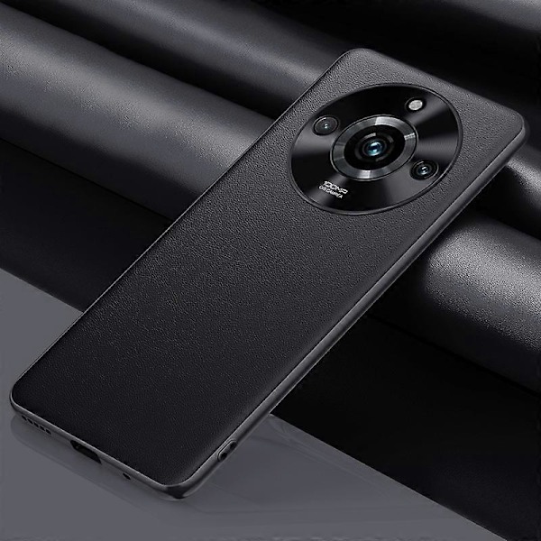For Realme 11 Pro 5G PU Lærbelagt TPU+PC Telefondeksel Metall Linsebeskyttelse Anti-Ripe Beskyttelse Multicolor Style C
