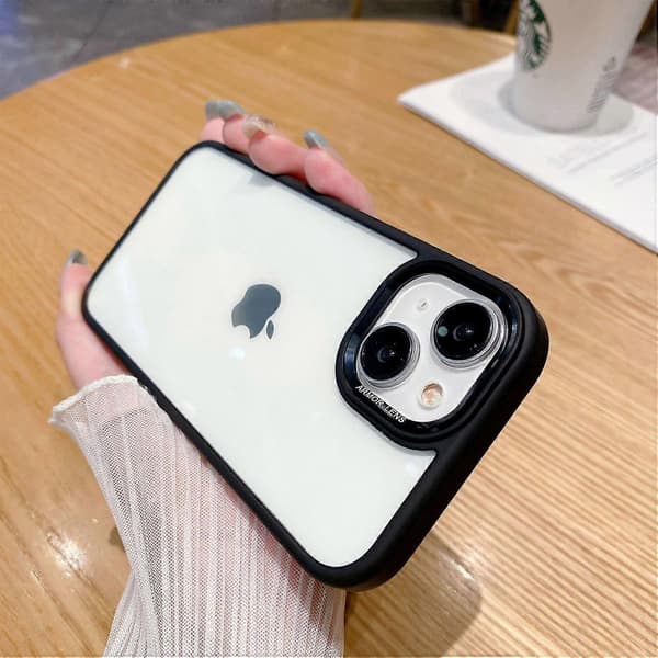 For iPhone 14 Deksel Mobiltelefon Shell Støtsikker Metall+TPU+PC Deksel Multicolor Style C