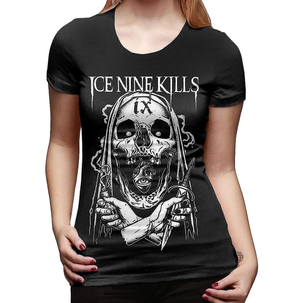 Ice Nine Kills Shirt Dam Kortärmad Crew Neck T-shirts Topsadult, S-3xl Black M