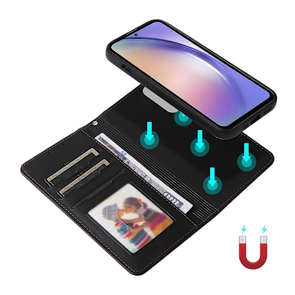 BETOPNICE 005 Samsung Galaxy A54 5G -kotelo, iskunkestävä irrotettava puhelimen nahkakansi Multicolor Style B