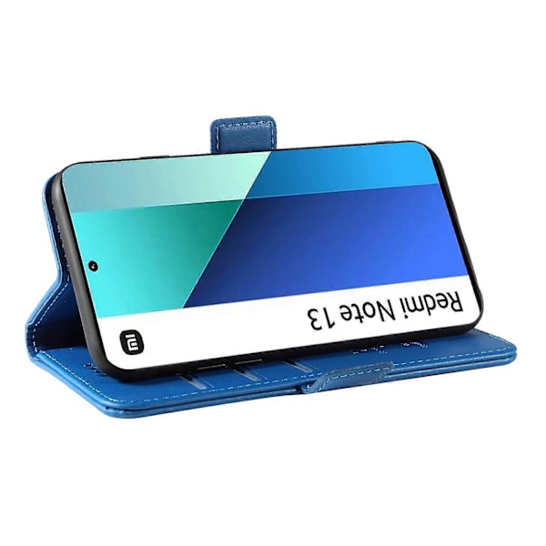 YIKATU YK-003 Læder Wallet Case med Magnetisk Side Lukning til Xiaomi Redmi Note 13 4G Multicolor Sky Blue