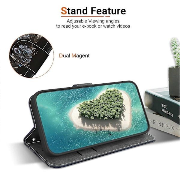 Til Realme 13+ 5G Wallet Telefon Cover Anti-Drop Læder Flip Cover Mønster Print Multicolor Style F