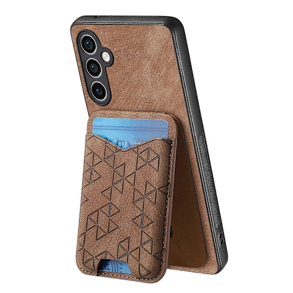 Til Samsung Galaxy S23 FE Etui med Præget Mønster Kortholder Støtteben Læder Bagcover Multicolor Style F