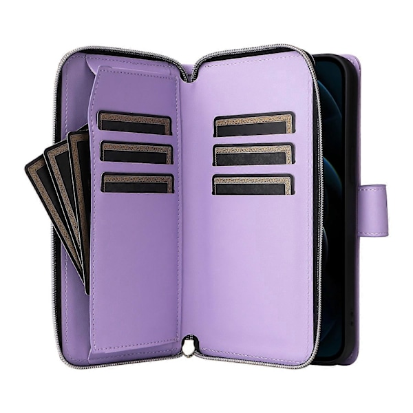 Til iPhone 12 Pro Max Wallet Case Rhombus Grid Læder Telefon Cover med Korte/Lange Stropper Multicolor Style E
