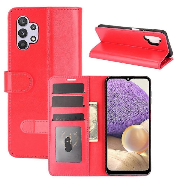 Wallet Design Læder Cover Stand Case til Samsung Galaxy A32 5G/M32 5G Multicolor Style A