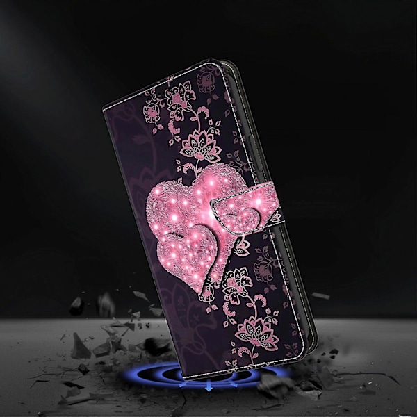 Xiaomi Redmi Note 13 4G Lompakkokotelo Puhelimelle, Pudotussuoja, 3D-kuvioitu Nahkainen Käännettävä Suojakotelo Multicolor Style I