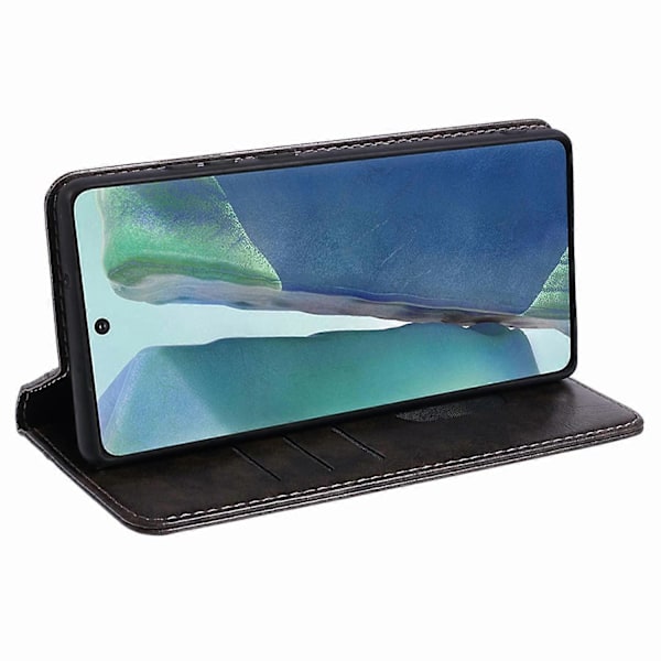 SUTENI Fodral för Samsung Galaxy Note20/Note20 5G PU Läder Skydd Ställ Plånbok Mobilskal Multicolor Style D