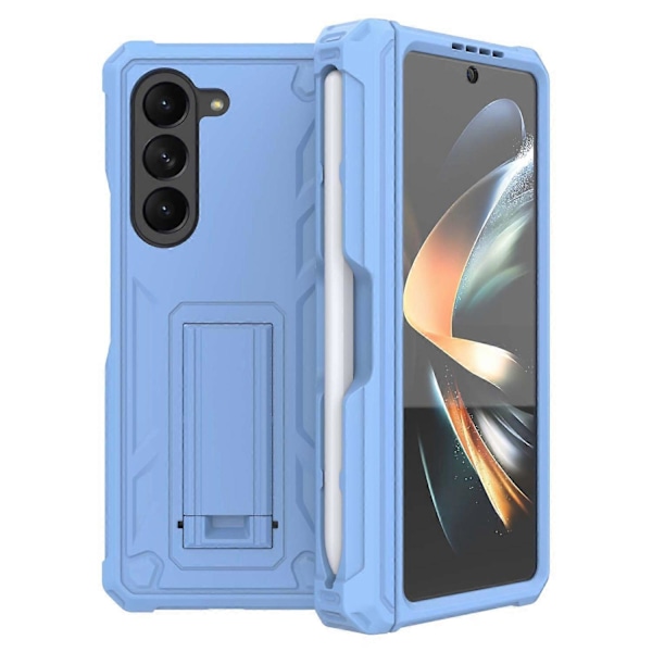 GW30 Telefonfodral med Ställ för Samsung Galaxy Z Fold5 5G Hårt PC Skyddsfodral med Pennhållare Multicolor Style E