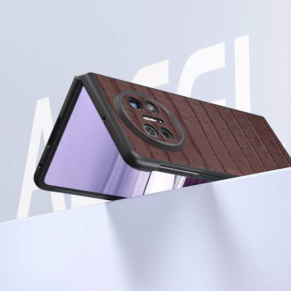 Skyddsfodral för Huawei Mate X5 Äkta Läder+PC Krokodiltextur Multicolor Style D