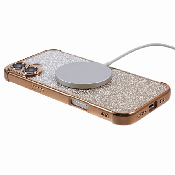 iPhone 16 Plus -kotelo, yhteensopiva MagSafe-sähköpinnoituksen kanssa TPU Gradient Glitter -puhelinkuori Multicolor Style E