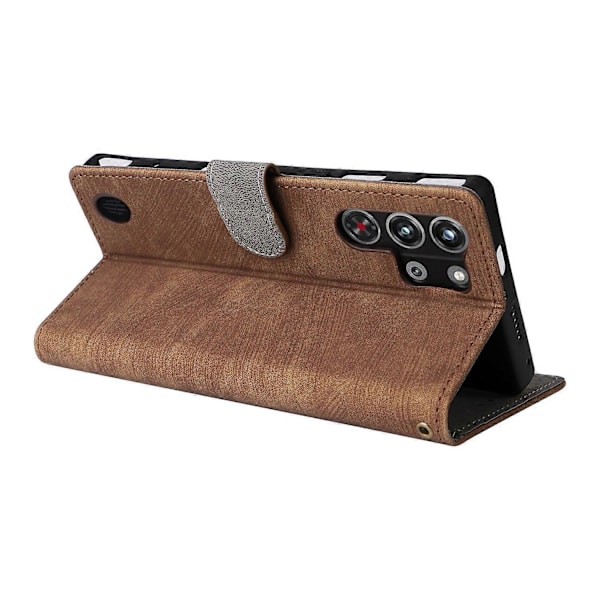 Til ZTE nubia Red Magic 10 Pro 5G/10 Pro+ 5G Wallet Case RFID-blokering PU Læder Cover Stand View Multicolor Brown