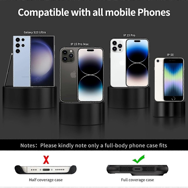 LEEU DESIGN 120cm Smartphone Skulderstropp med Metallfeste, Justerbar Mobiltelefon Lanyard Multicolor Style H