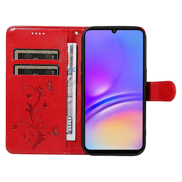 Samsung Galaxy A06 -puhelimen suojakotelo kukkakuviolla, PU-nahkainen lompakkokotelo Multicolor Style C