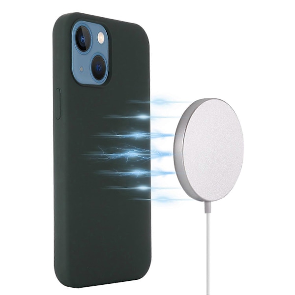 iPhone 13 mini 5,4 tuuman nestemäinen silikonipuhelinkuori suojakotelo magneettiseen lataukseen Multicolor Style I