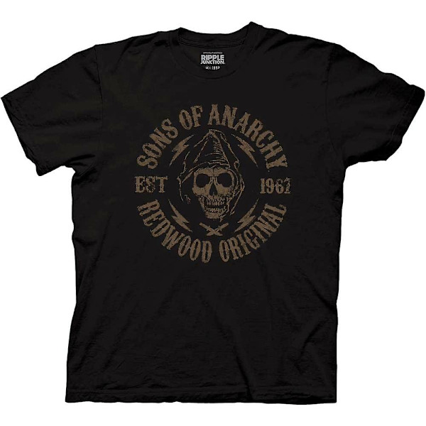 Sons Of Anarchy Skull Crest TV-serie Vuxen T-shirt-vuxen, 3xl Black L