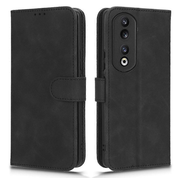 Til Honor 90 Hud-berøringsfølelse PU Læder Telefon Shell Wallet Cover Foldbart Stativ Flip Telefon Cover Multicolor Style A