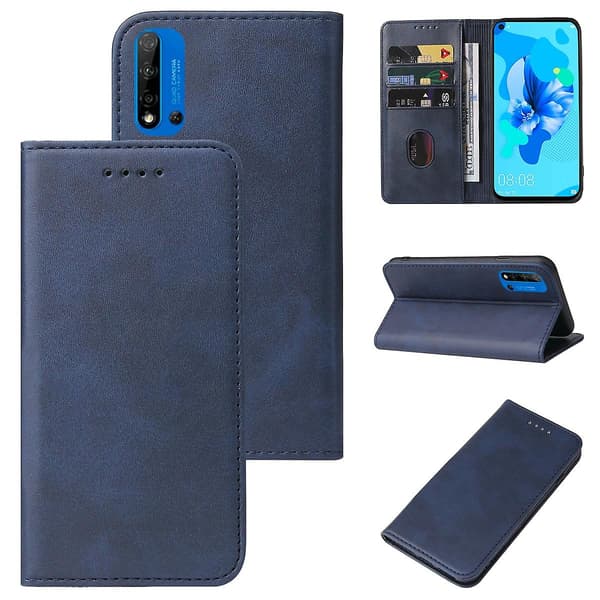 Läderfodral för Huawei P20 Lite 2019 Blue