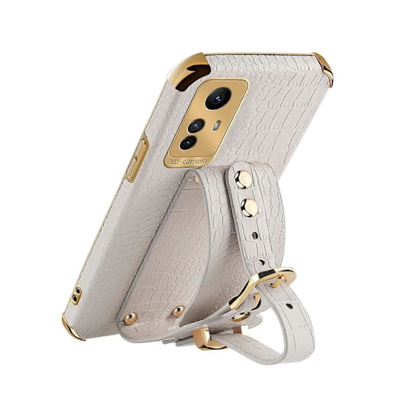 Xiaomi Redmi Note 12S 4G Sähköpinnoitettu Puhelinkuori Rannekoru Jalusta Nahkapäällysteinen TPU-kotelo Multicolor Style C
