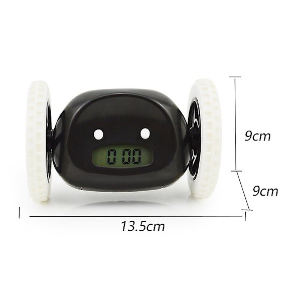 Kör Digital LED Väckarklocka Lata Väckarklocka Kör Tyst Väckarklocka Creative Gift black