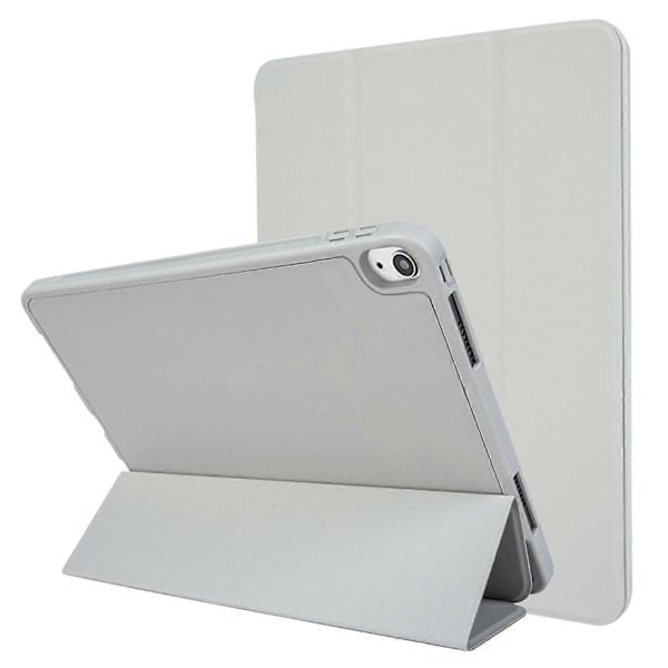 Til iPad 10.9 (2022) Tri-fold Tablet Cover Stand Mikrofiber Læder+TPU+Silikone Tablet Case