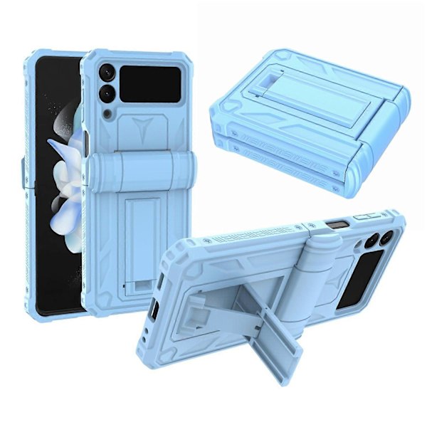 GW30 PC Puhelinkotelo Samsung Galaxy Z Flip4 5G:lle, iskunkestävä suojakotelo jalustalla Multicolor Style E